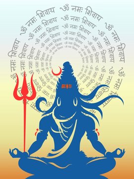 Lord Shiva Spiritual Poster for Worship & Meditation - Maha Shivratri festival