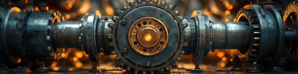 Intricate Gear Mechanism: A Steampunk Masterpiece