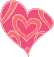 red heart wrinkled paper, love valentine