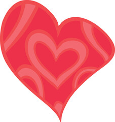 red heart wrinkled paper, love valentine