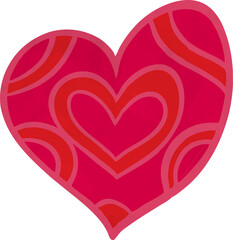 red heart wrinkled paper, love valentine