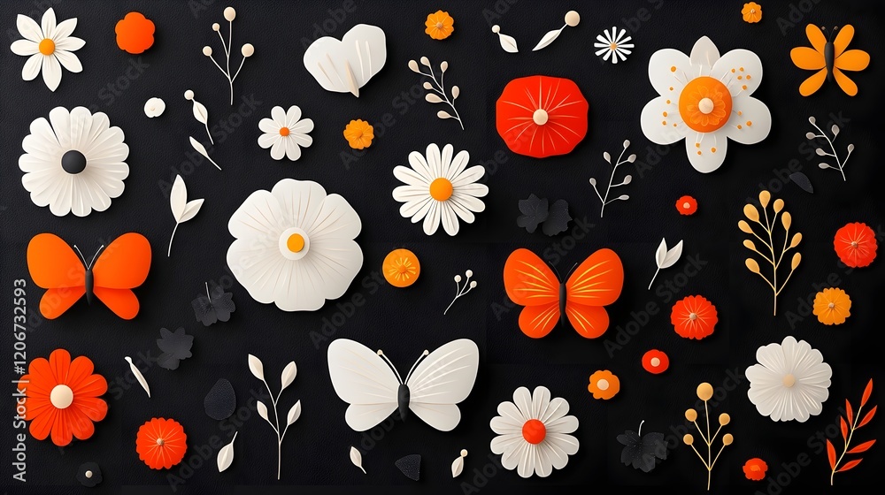 Poster radiant and intricate floral patterns with glowing highlights showcasing stylish and designs on a ca