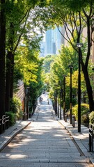 Obraz premium Inclusive urban design in a vibrant city: Creating spaces for everyone to thrive and connect.