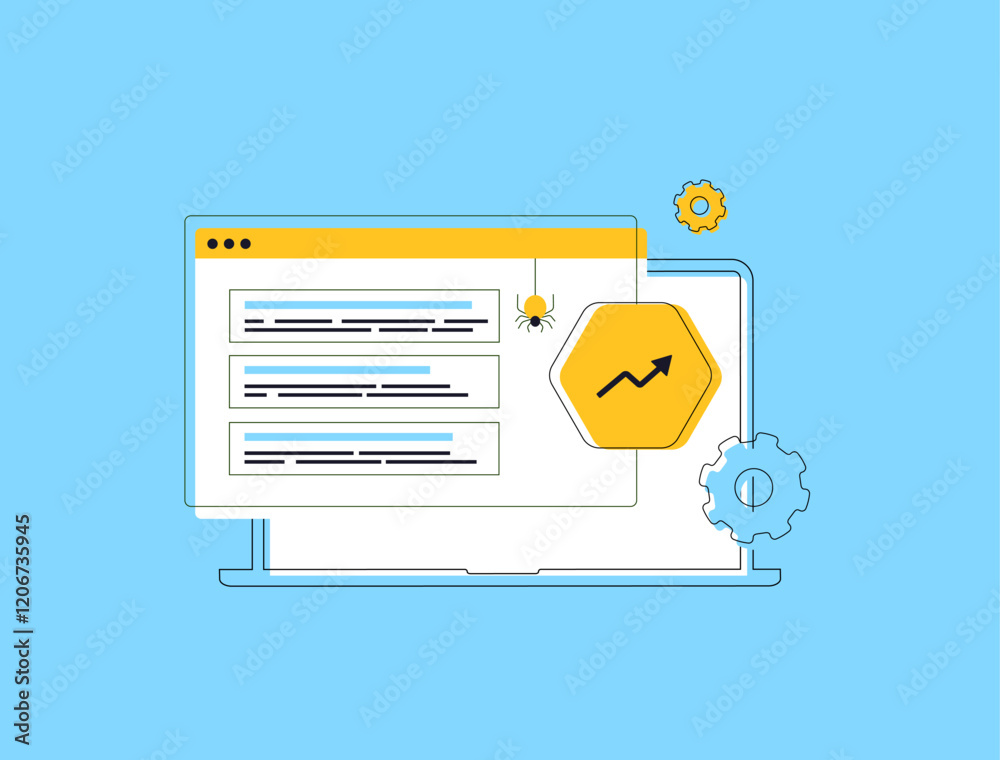Poster search algorithm updates - seo strategists and digital marketers analyzing ranking changes. focus on