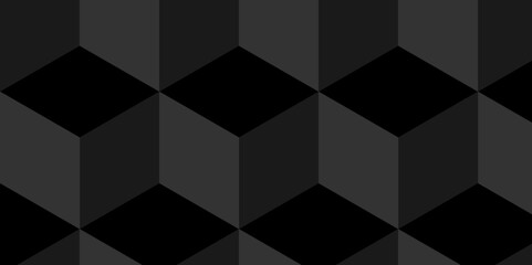 Abstract geometric black overlap cube elegant minimal digital layer shape space technology luxury gird monochrome triangle creative paper texture background.	