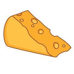 Slice of Cheese Illustration