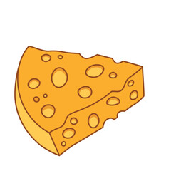Slice of Cheese Illustration