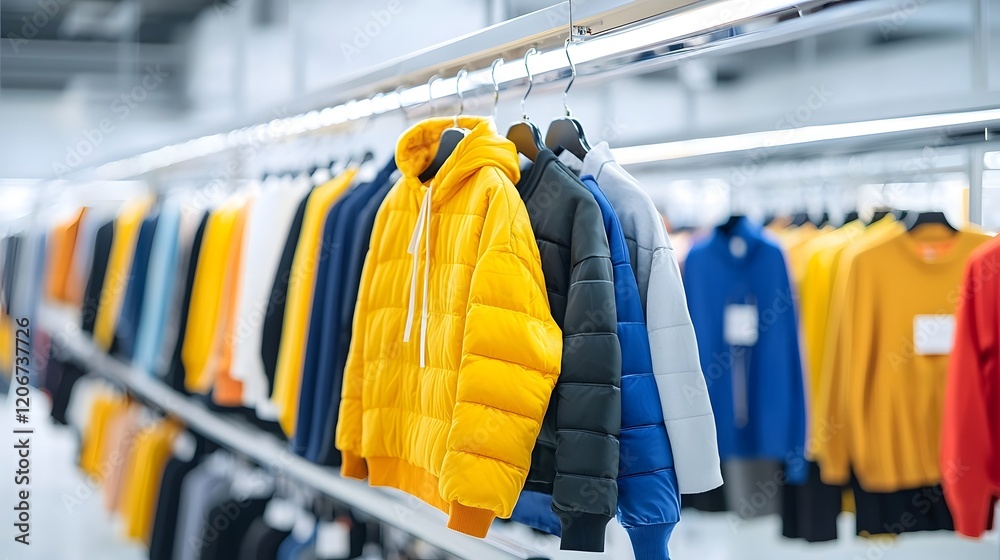 Poster visually captivating close up shots of colorful fashion collections from top global brands displayed