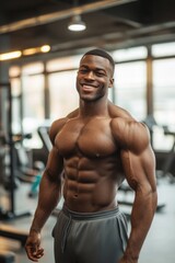 Man Smiling at Gym