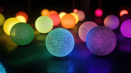 Colorful Illuminated Spheres