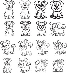 dog logo illustration vector art silhouette