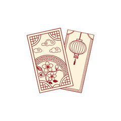Chinese New Year  hongbao red envelope design vector