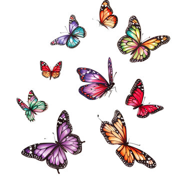 Fototapeta set of butterflies