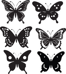 Obraz premium Butterflies Silhouette collection