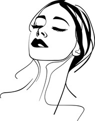 woman beauty line art