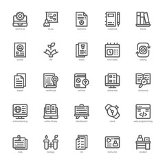 Test Preparation Icon pack for your website, mobile, presentation, and logo design. Test Preparation Icon outline design. Vector graphics illustration and editable stroke.