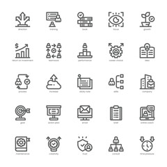 Career Coaching Icon pack for your website, mobile, presentation, and logo design. Career Coaching Icon outline design. Vector graphics illustration and editable stroke.