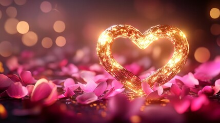 Fototapeta premium Valentine Day frame background. Valentine Day concept with copy space for text. Valentine Day background