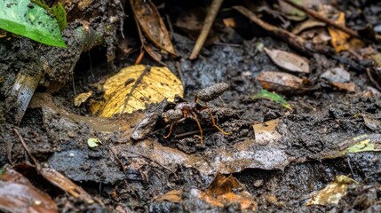 Close-up of a Leafcutter Ant in its Natural Habitat