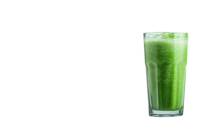 Refreshing green smoothie in a glass, ideal for healthy lifestyle and nutrition. transparent background