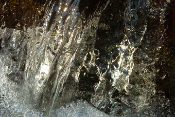 Stop action capture of falling water in Temple Brook, Massachusetts.