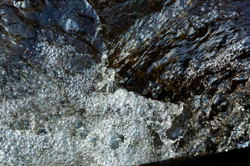 Stop action capture of falling water in Temple Brook, Massachusetts.