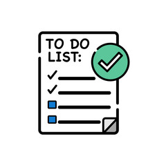 To do list icon on white background.
