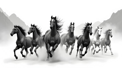 Obraz premium Running Horses