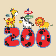 animals and zoo africa,design cartoon vector illustration