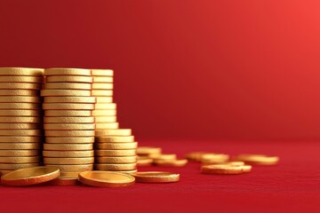 Investment opportunities in gold coins financial hub stock photo indoor close-up wealth management