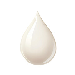 Fototapeta premium Drop of white milk or yogurt isolated on transparent background