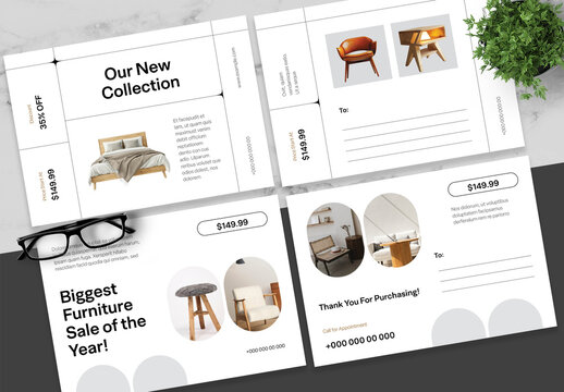 Black And Brown Furniture Postcard