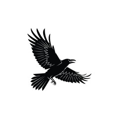 black bird silhouette vector illustration art