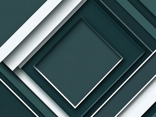 Abstract geometric design featuring teal and white layers