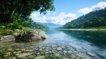 Tranquil Tropical River
