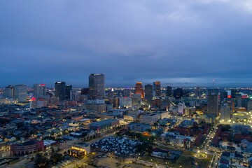 Obraz premium New Orleans city skyline at night