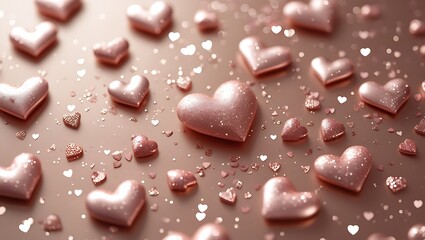 Close up delicious chocolate hearts soft mood gentle patterns valentines day romantic luxury edible candy backgrounds