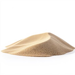 Smooth Sand Dune Isolated on White Background  A Perfect Summer Texture