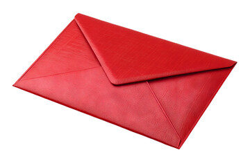 Red Envelope: A vibrant red envelope, possibly containing a message or gift, sits on a surface, ready to be delivered or opened.