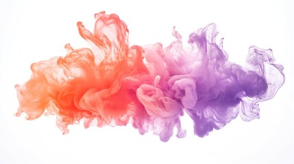Abstract acrylic paint splashes isolated on white background. Colorful artistic background