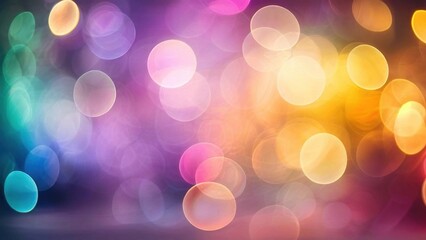 Obraz premium Colorful bokeh lights, festive background, party atmosphere, celebration