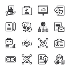 A set of icons for business and finance