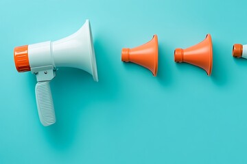 Colorful Megaphones for Effective Communication