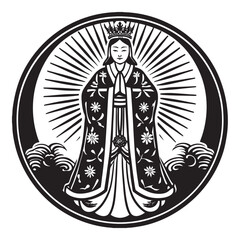 vector Amaterasu Japanese Mythology