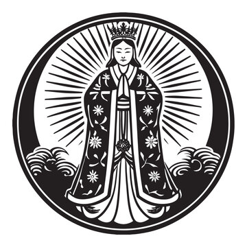 vector Amaterasu Japanese Mythology