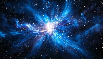 Fototapeta premium Celestial Explosion A Cosmic Light Show In Deep Space