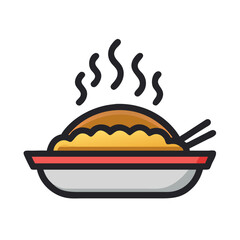 hot food icon design
