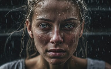 Woman In The Rain