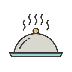 hot food platter icon design