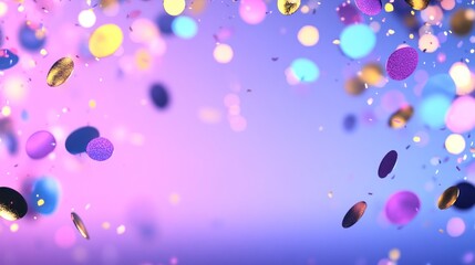 Fototapeta premium Joyful Confetti Square: Festive Frame for Abstract Celebrations